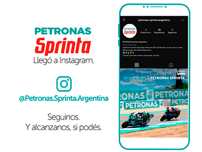 Petronas Sprinta ya cuenta con su Instagram oficial en Argentina